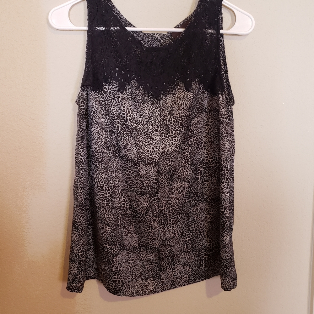Leopard Lace Tank Top
